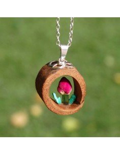 Natural rose necklace with...