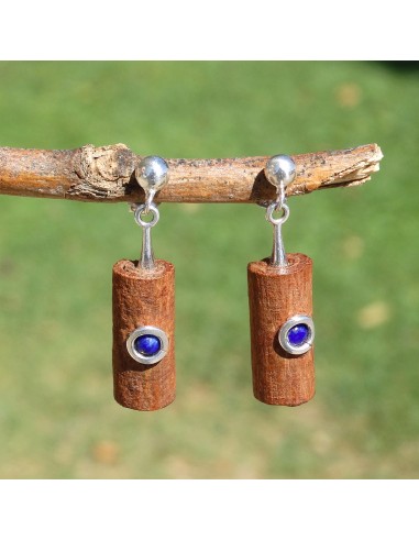 Lapis lazuli earrings with natural...